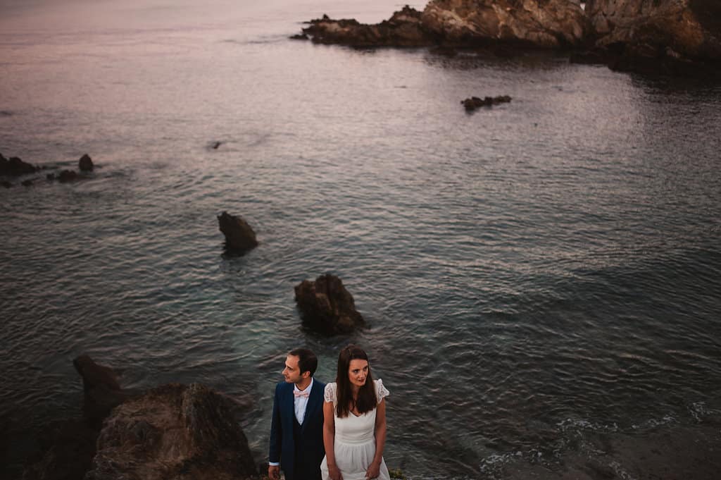 photographe mariage nantes rock folk la baule plage falaise