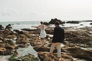 photographe mariage nantes rock folk la baule plage falaise