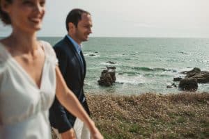 photographe mariage nantes rock folk la baule plage falaise