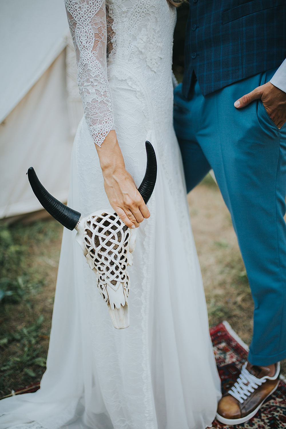 Folk and boho bare foot wedding • Mélanie Bultez - Photographe