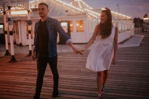 palace pier, brighton, sunset, photographer, bride