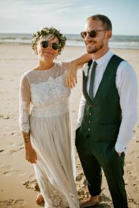 wedding, photographer, rock, beach, netherlands, folk, boho