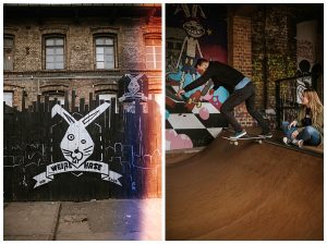 photographe, couple, skate