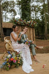 photographe forêt mariage cérémonie slow village