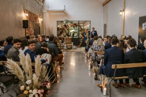 cérémonie mariage lyon cool industriel déco disco